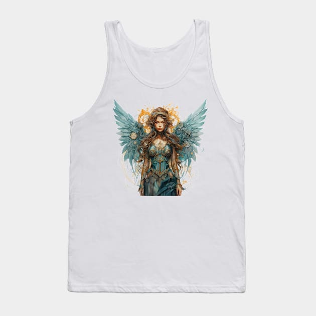 Steampunk Angel #4 Tank Top by Chromatic Fusion Studio